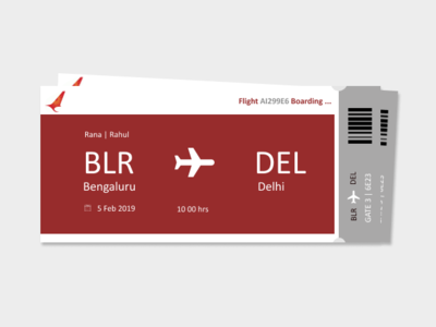 Boarding Pass dailyui ui webdeisgn