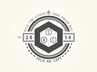 Solo Ad Copy brand branding design emblem identity illustration lettering logo retro type typography vector web website