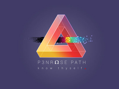Penrose Path - Know Thyself brand branding design emblem identity illustration lettering logo product type typography vector web website