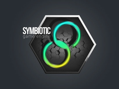 Symbiotic Game Engine brand branding design emblem identity illustration lettering logo product type typography web website