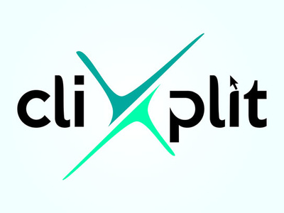 Clixplit brand branding design emblem identity illustration illustrator lettering logo minimal product type typography vector web website