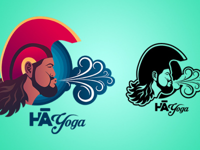 Hā Yoga brand branding design emblem identity illustration lettering logo type typography