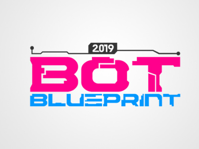 2019 Bot Blueprint brand branding design emblem identity lettering logo minimal type vector
