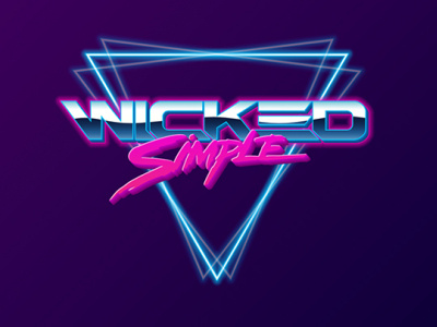 Wicked Simple 3D Stylized brand branding design emblem identity illustration lettering logo typography vector