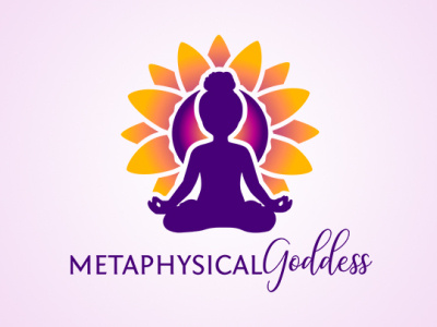 Metaphysical Goddess Logo brand branding design emblem identity illustration lettering logo typography vector