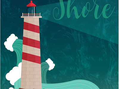 Light At The Shore adobe artwork inspiration branding creative design drawing flat gouache icon illustration illustration daily lighthouse sketch storm vector vectorart visualdevelopement
