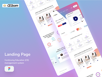 CE Zoom landing page design figma ui ui design