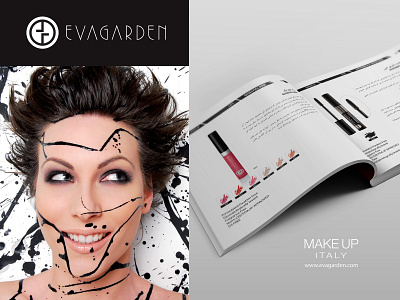 Evagarden. Makeup Italy branding branding and identity design graphic design illustraion layout design typography