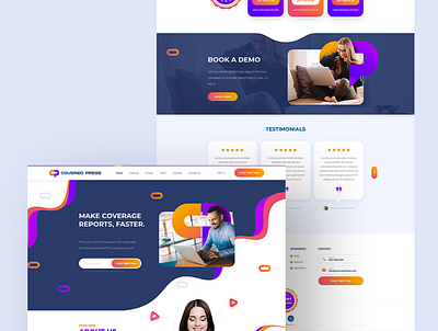 Website Design for Press Tracking Software branding design illustration ui web design web design and development web development web development company wordpress