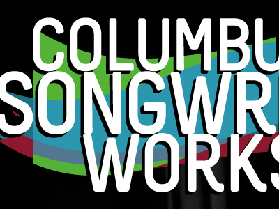 Columbus Songwriting Workshop Logo blue green logo typography