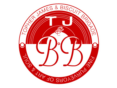 Topher James & Biscuit Brigade Logo classic logo typography vinyl