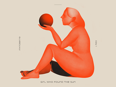 Girl who found the Sun digital illustration digitalart digitalpaiting girl girl illustration illustration illustration art inktober inktober2019 sun