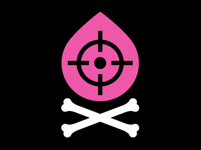 Bonusball adam hanson bones branding crossbones design drip drop identity illustration logo mark paintball sight target vector