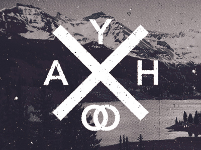 Yahoo rebrandz branding dribbble jokes logo mountains texture vector yahoo