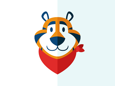 Tony adam hanson cartoon cereal design illustration mascot tony the tiger vector vintage
