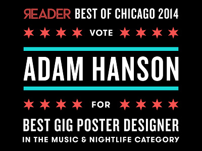 PLEASE VOTE!! adam hanson ahco design gig poster illustration screen print