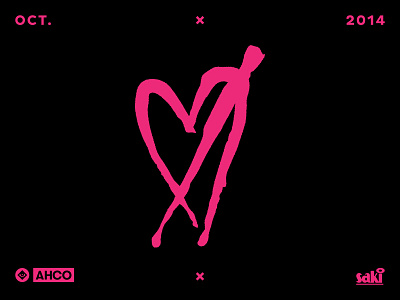 Haute & Bauthered teaser adam hanson ahco branding bright pink brush design heart illustration logo