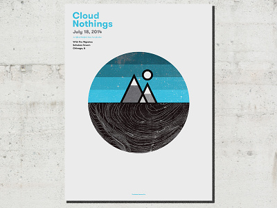 Cloud Nothings 3 adam hanson ahco cloud nothings design gig poster icon illustration mountain screen print swiss texture