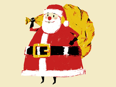 Merry Christmas adam hanson ahco brush christmas design doodle holidays illustration santa sketch texture
