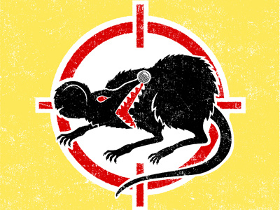 NO RATS adam hanson chicago design flatstock gig poster illustration pitchfork rat screen print
