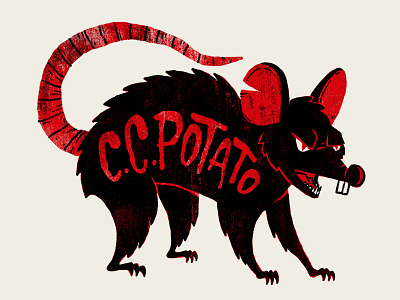 CCP rat adam hanson ahco animal c.c. potato cartoon character design design grime illustration rat sewer rat texture
