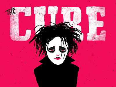 THE CURE adam hanson ahco character design design friday gig poster goth illustration poster robert smith texture the cure