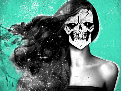 vicious adam hanson ahco collage design hand drawn illustration skull skulls space texture