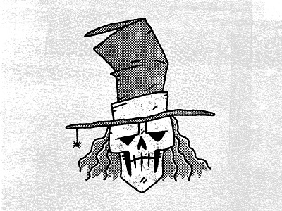 Top Hat Ghoul ahco creepy ghoul halloween hand drawn i want your skull skull spider spooky top hat