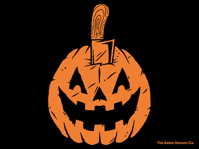 JACK-O-LANTERN 2017 adam hanson ahco design halloween horror illustration jack o lantern jackolantern knife pumpkin slasher