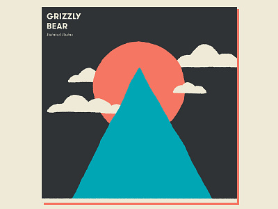 5. Grizzly Bear - Painted Ruins adam hanson ahco design gig poster illustration minimal mountain sky sunrise
