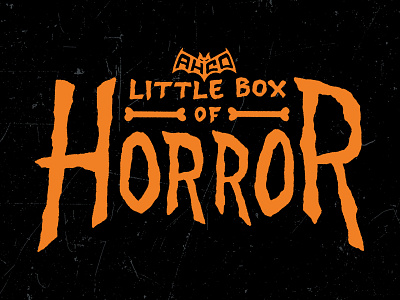 AHCO Little Box of HORROR adam hanson ahco bat branding custom type handlettering horror logo logo design spooky texture typography