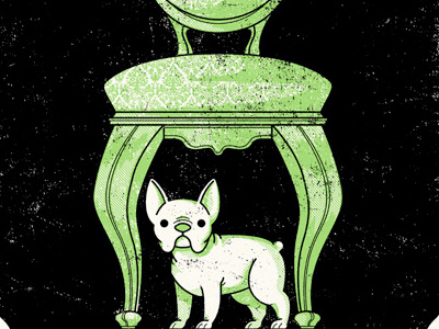 Homeland Security adam hanson antique bulldog chair design gig poster illustration puppy screen print still life texture vector vintage