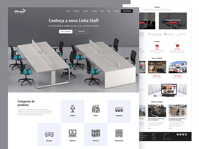 UI Design Mirage Móveis website