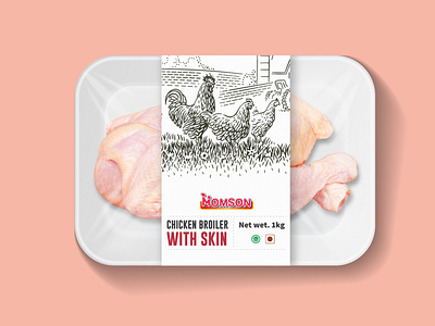 Chicken Tray Label Design | Plastic Tray Container Cover