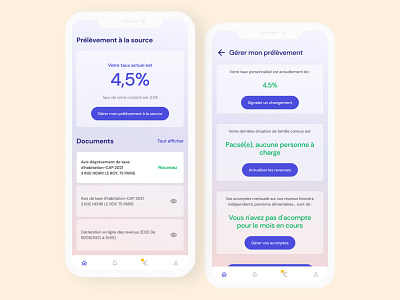 French Tax app redesign ui ux