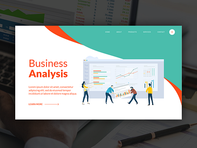 Business Analysis Landing Page design landing page uid web desgin