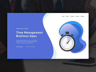 Time Management Business App Landing Page app design graphics illustration landing page ui ux web design