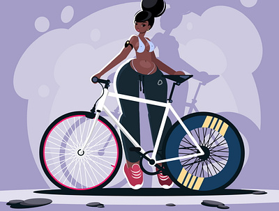 Female cyclists artwork character design design dribbble fantasy fashion flat flat art graphic design graphic designer nigeria artist vector vectornator