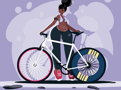 Female cyclists artwork character design design dribbble fantasy fashion flat flat art graphic design graphic designer nigeria artist vector vectornator