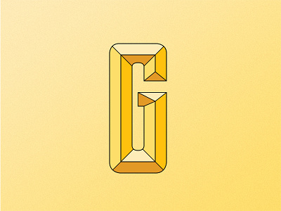 G g letter typography vector yellow