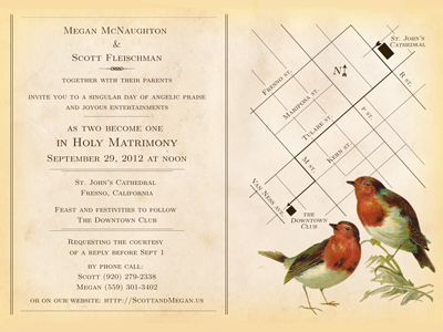 Vintage Wedding invites