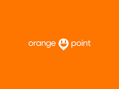 Logo for Orange Point charging stations brand design branding illustrator logo logo design logotype logotype design tech logo