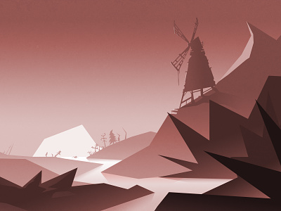 Redwood Hills concept art illustration landscape mountains