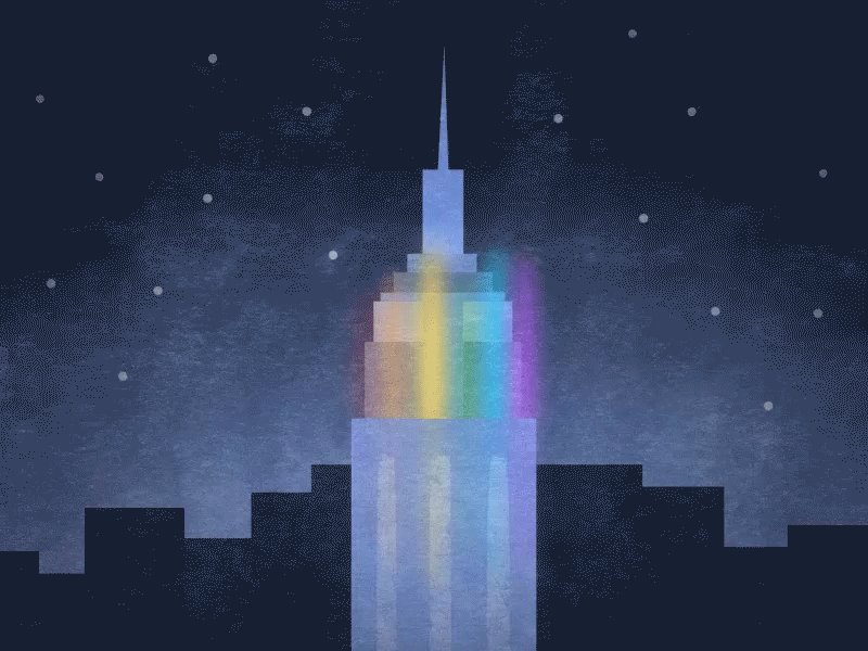 Empire State 800x600 city empire state equality gif lgbt love nyc pride rainbow