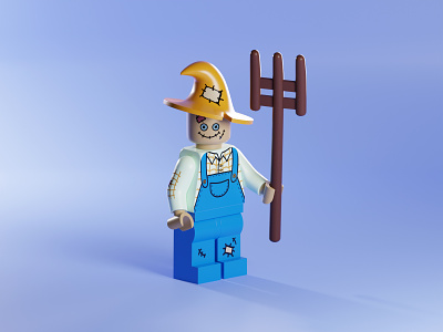Lego scarecrow 3d blender characterdesign lego