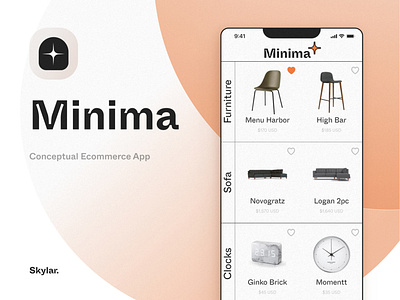 Minima | Conceptual eCommerce App app design flat ios minimal ui ux