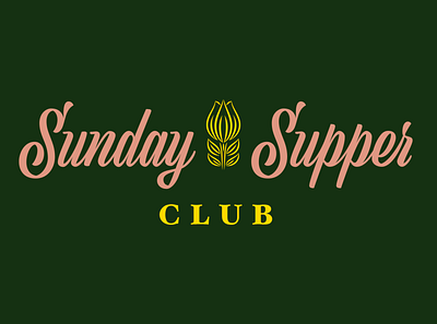 Sunday Supper Club logo branding design logo secret supperclub typography