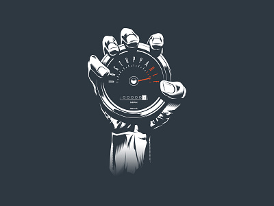 Unstoppable T-shirt Design design grip hand illuatration illustrated speedometer t shirt t shirt design tshirt art tshirt design unstoppable vector vector art