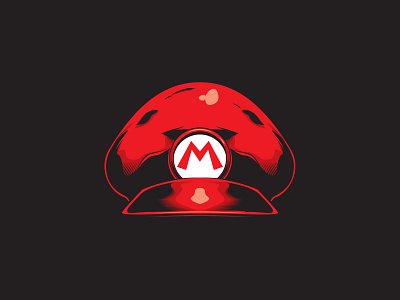 Mario Cap illustration mario mario bros mariobros nintendo stickers super mario t shirt graphic vector vector art video game