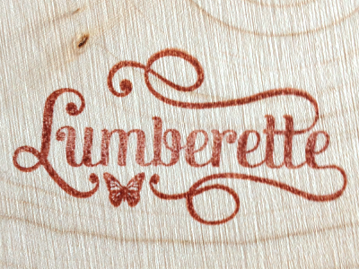 Lumberette Stamp design graphic design logo stamp typography wood
